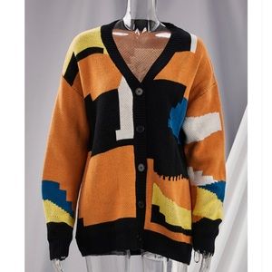 Oversized varsity sweater